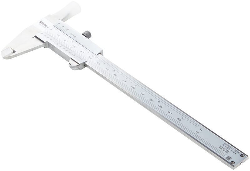 Mitutoyo 530-104 Vernier Calipers, Stainless Steel, for Inside, Outside, Depth and Step Measurements, Metric, 0"/0mm-150mm Range, +/-0.05mm Accuracy, 0.05mm Resolution, 40mm Jaw Depth - Image 3